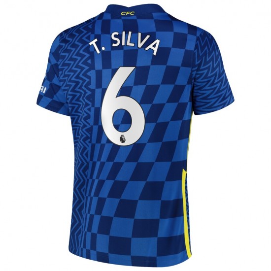 Camisola Chelsea T. Silva 6 Equipamento Primeiro 2021-2022 Manga Curta